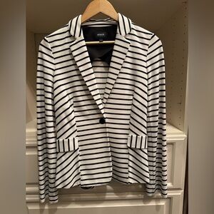 Armani Jeans Classic Women's Black and White Striped Blazer